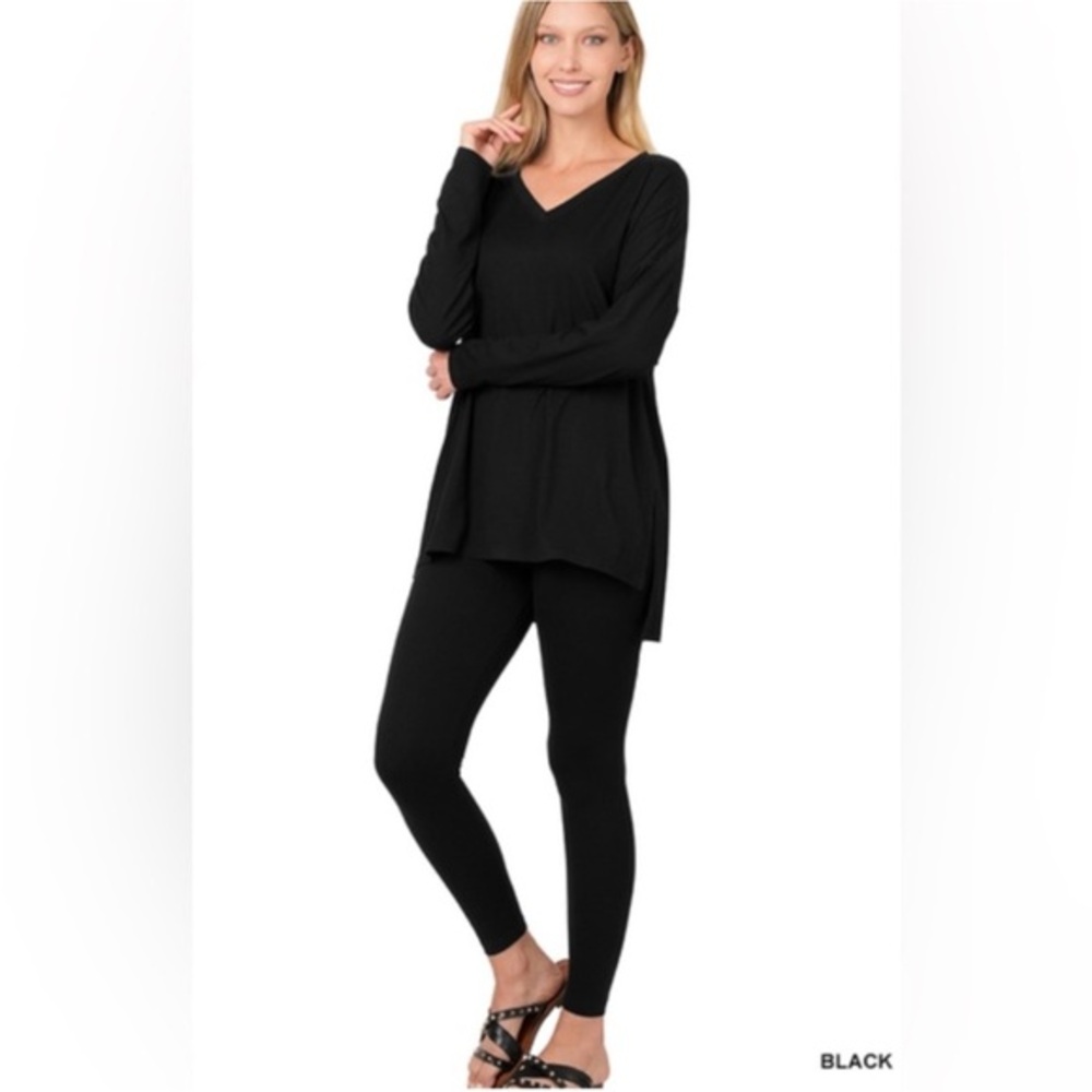 Zenana Women’s Brushed Microfiber Loungewear Set M